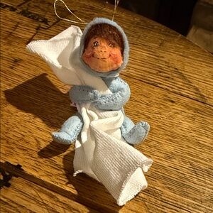 Very Rare Vintage Baby Boy Ornament Annalee 1995